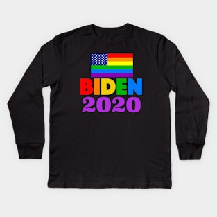 Joe Biden 2020 Rainbow Kids Long Sleeve T-Shirt